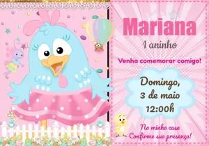Convite Aniversário Galinha Pintadinha Candy para Editar
