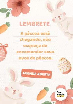 Lembrete de Páscoa com Coelhinhos para Editar Online