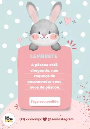 Lembrete de Páscoa com Coelho Fofo para Editar Online