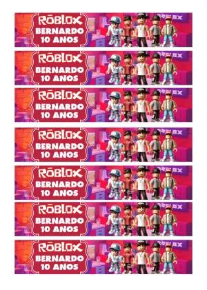 Rótulo para Garrafa Festa Roblox para Editar Online