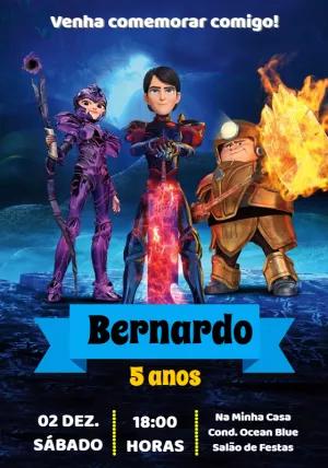 Convite Aniversário Caçadores de Trolls para Editar Online
