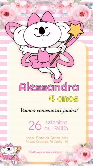 Convite de Aniversário Lilica Ripilica Fada para Editar Online