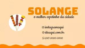 Cartão de Visita para Espetinho Editável Online