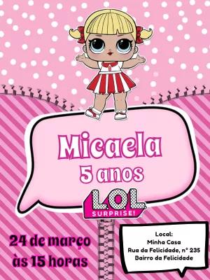 Convite de Aniversário LOL Surprise para Editar Online