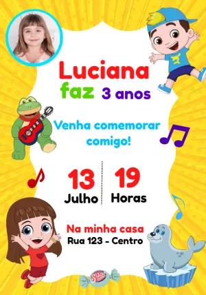 Convite de Aniversário Luccas Neto com Foto para Editar Online