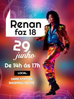 Convite Aniversário Michael Jackson para Editar Online