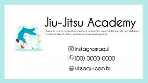 Cartão de Visita Jiu-Jitsu Academia para Editar Online