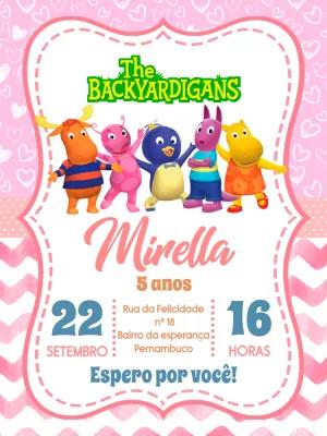 Convite de Aniversário Backyardigans para Editar Online
