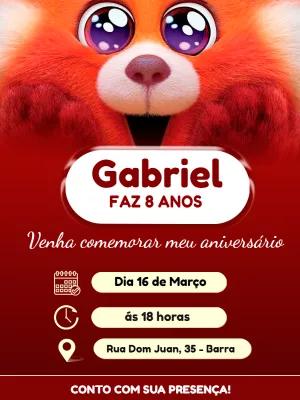 Convite Aniversário Red Crescer é Uma Fera para Editar Online