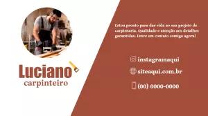 Cartão de Visita Carpinteiro Profissional para Editar Online