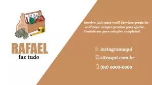 Cartão de Visitas Faz Tudo com Ferramentas para Editar Online