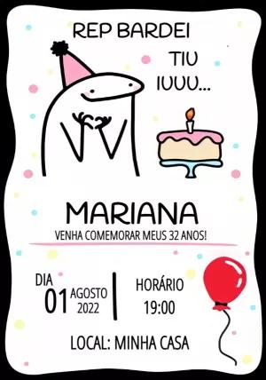Convite de Aniversário Flork Meme para Editar Online