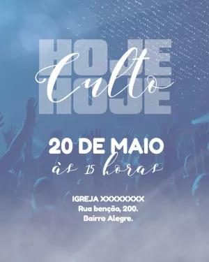 Arte para Culto de Igreja Moderno para Editar Online