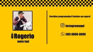 Cartão de Visita Moto Táxi Profissional para Editar Online