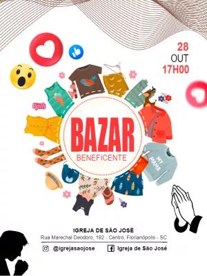 Folheto para Bazar Beneficente da Igreja para Editar Online