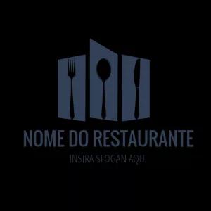 Logo para Restaurante com Talheres para Editar Online