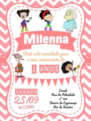 Convite de Aniversário Irmão do Jorel com Personagens para Editar