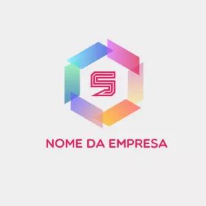 Logo Abstrato com Hexágono Colorido para Editar Online