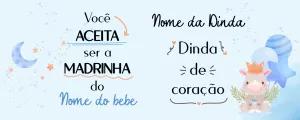 Arte Caneca Madrinha de Menino com Rinoceronte para Editar