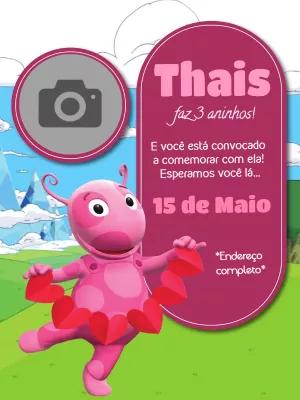 Convite de Aniversário Backyardigans com Foto para Editar