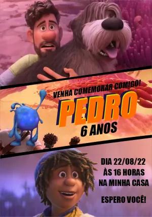 Convite Aniversário Mundo Estranho com Personagens para Editar