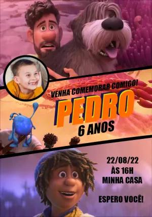 Convite Aniversário Mundo Estranho com Foto para Editar Online