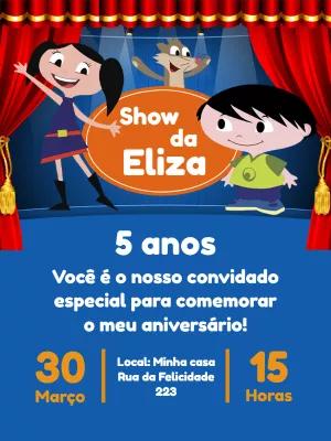 Convite Aniversário O Show da Luna para Editar Online