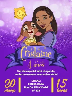 Convite Aniversário Wish o Poder dos Desejos para Editar Online