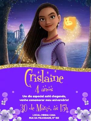 Convite Aniversário Wish O Poder dos Desejos para Editar Online