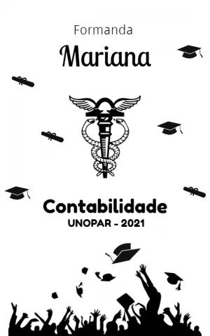 Modelo Editável para Copo de Formatura Contabilidade