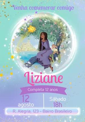 Convite Aniversário Wish: O Poder dos Desejos para Editar