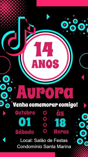 Convite de Aniversário Tema Rede Social para Editar Online