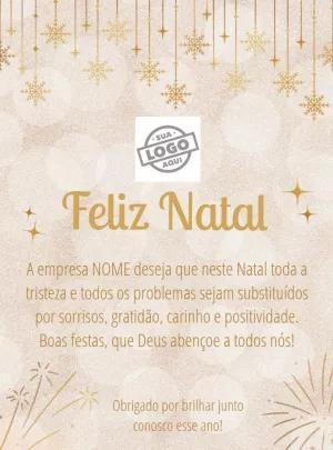 Cartão de Feliz Natal Corporativo Dourado para Editar Online