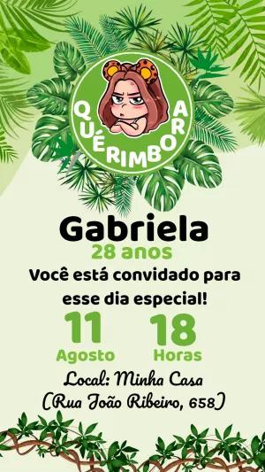 Convite Aniversário Juma Marruá para Editar Online