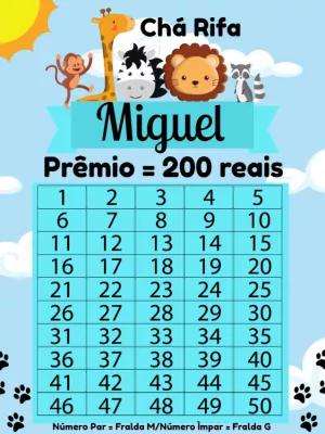 Chá Rifa Safari com Animais Fofos para Editar Online