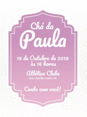 Convite de Chá de Panela Elegante para Editar Online