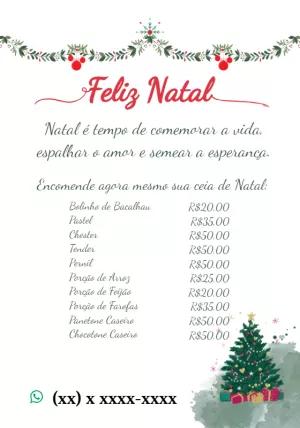 Cardápio de Natal Editável Online para sua Ceia Especial