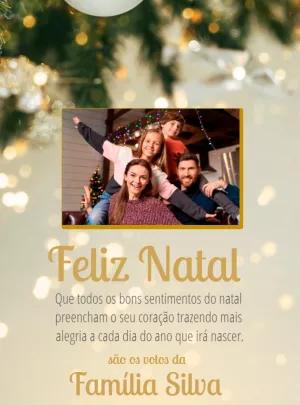 Cartão de Natal com Foto de Família para Editar Online