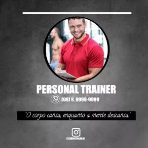 Post para Personal Trainer com Foto Editável para Editar Online