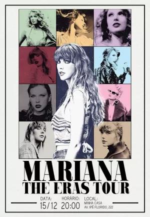 Convite Aniversário Taylor Swift The Eras Tour para Editar Online