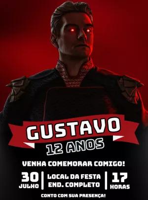 Convite de Aniversário The Boys Capitão Pátria para Editar Online