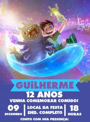 Convite de Aniversário Elio com Personagens para Editar Online
