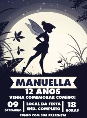 Convite de Aniversário Sininho Tinker Bell para Editar Online