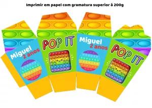 Caixa Sushi Aniversário Pop It para Editar Online