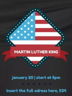 MLK Day Patriotic Post Template to Edit Online