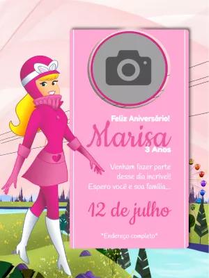 Convite Aniversário Penélope Charmosa com Foto para Editar