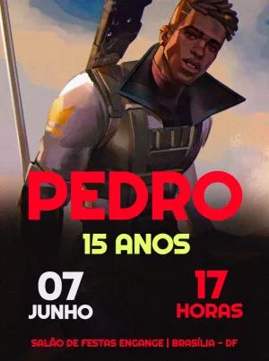Convite de Aniversário Valorant Phoenix para Editar Online