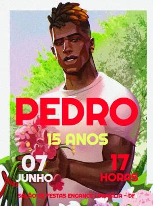 Convite de Aniversário Valorant Phoenix para Editar Online