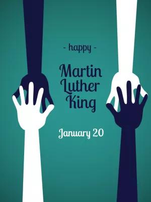 MLK Day Poster with Hands of Unity to Edit Online