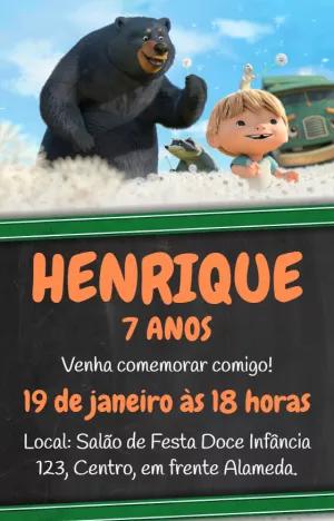 Convite Aniversário Zé Coleta com Personagens para Editar